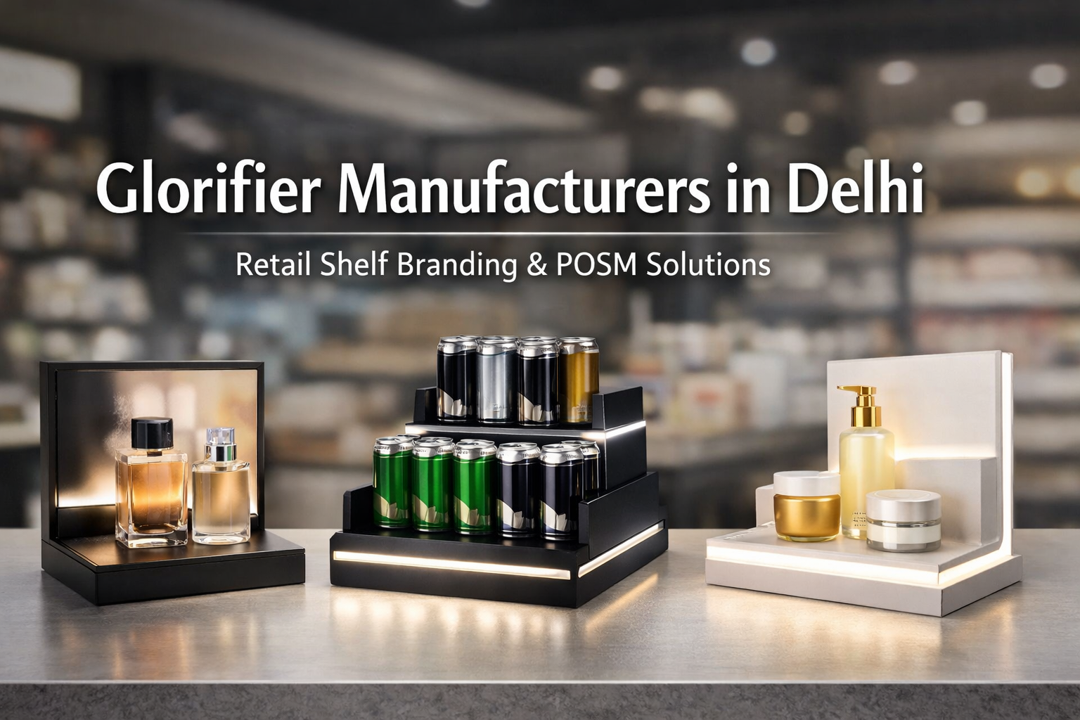 Glorifier Manufacturers in Delhi for Retail Shelf Branding & POSM